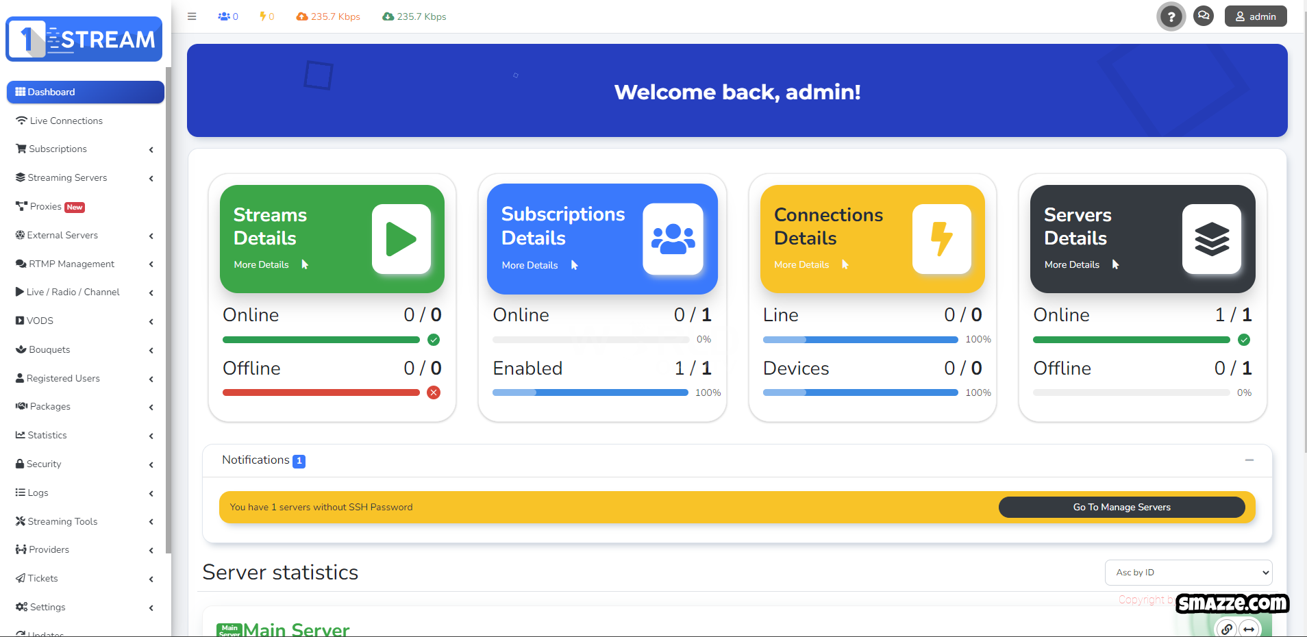 1-Stream v1.1.29 NULLED - 100% Working