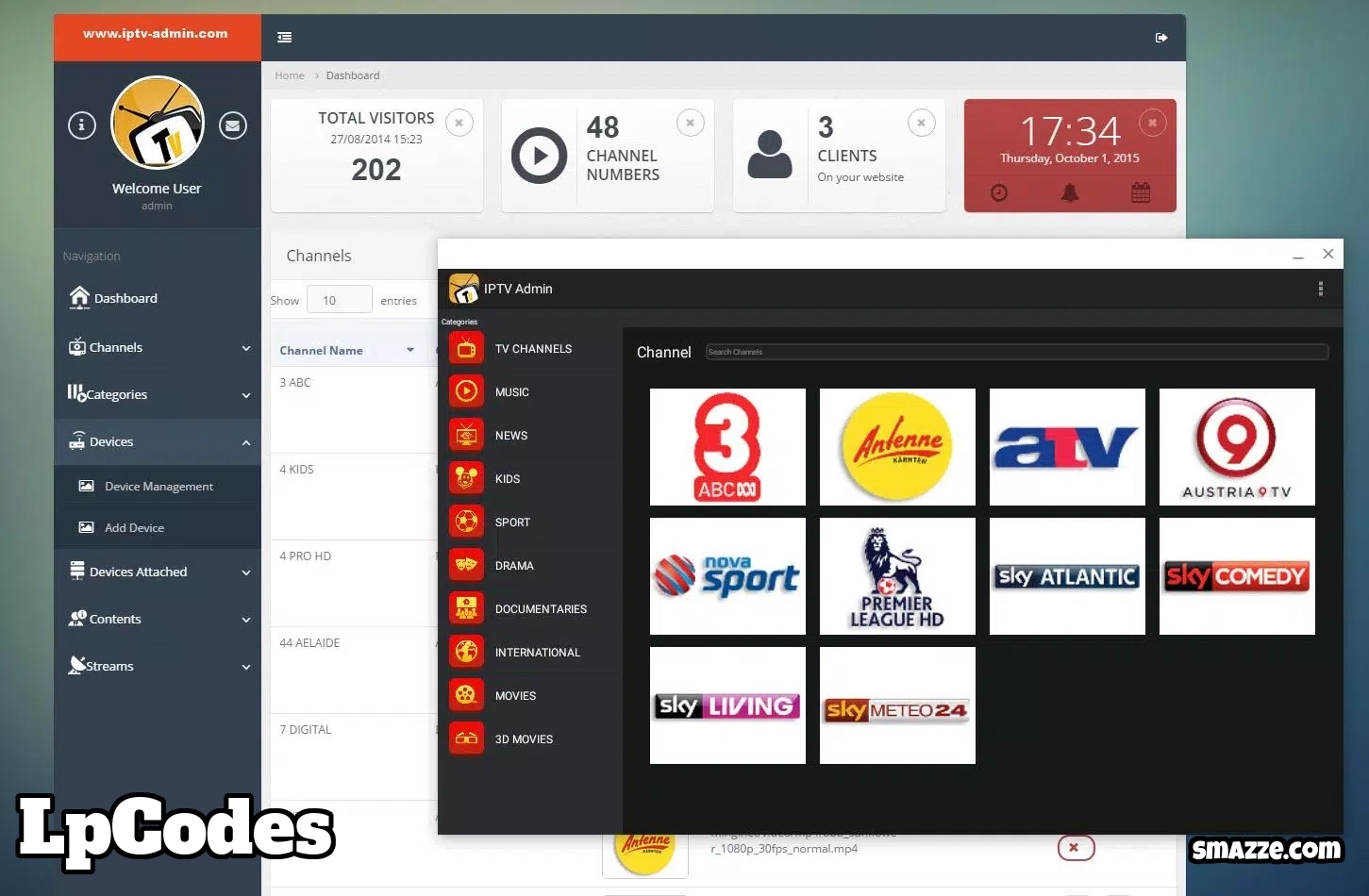 Innovative iptv admin panel